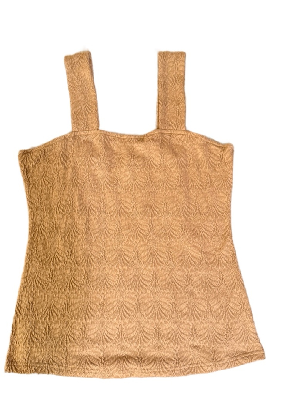 Liam & Co Mocha Textured Square Neck Tank Large NWOT